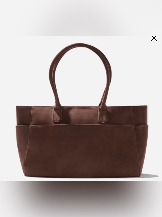 Handbags - Mali & Lili’s Faux Suede Tote Bag-Chocolate Brown-NWT